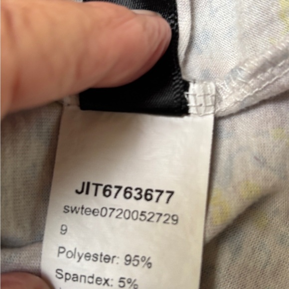 SHEIN Floral Rouched Crop Top XS Multicolor Tie-Front - Picture 5 of 5